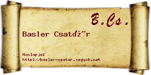 Basler Csatár névjegykártya